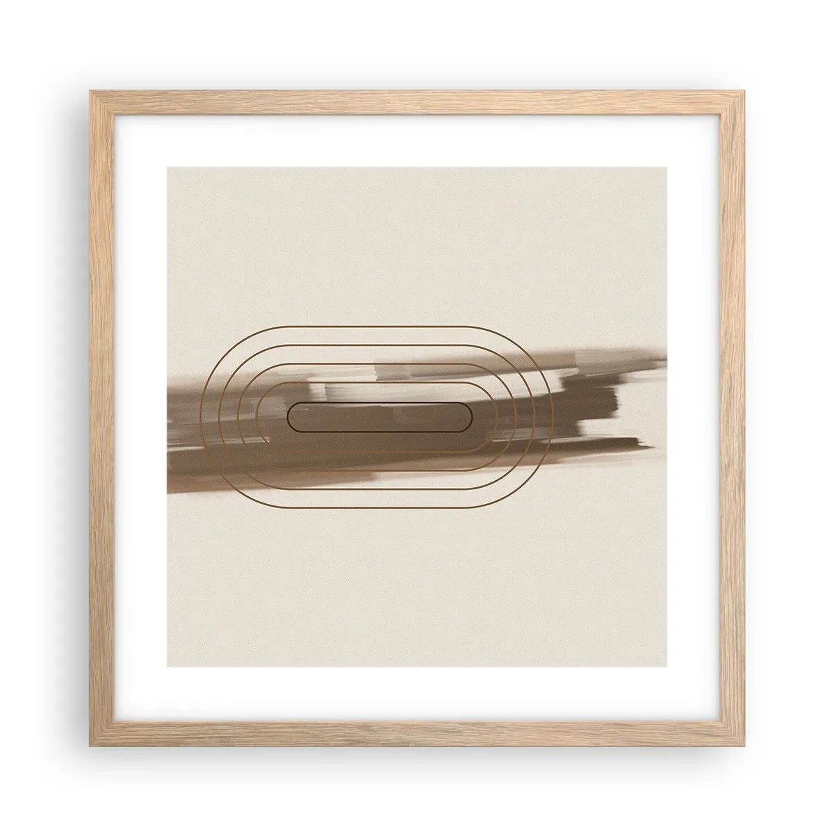 Poster in einem Rahmen aus heller Eiche - Ein Hauch von Grau - 40x40 cm