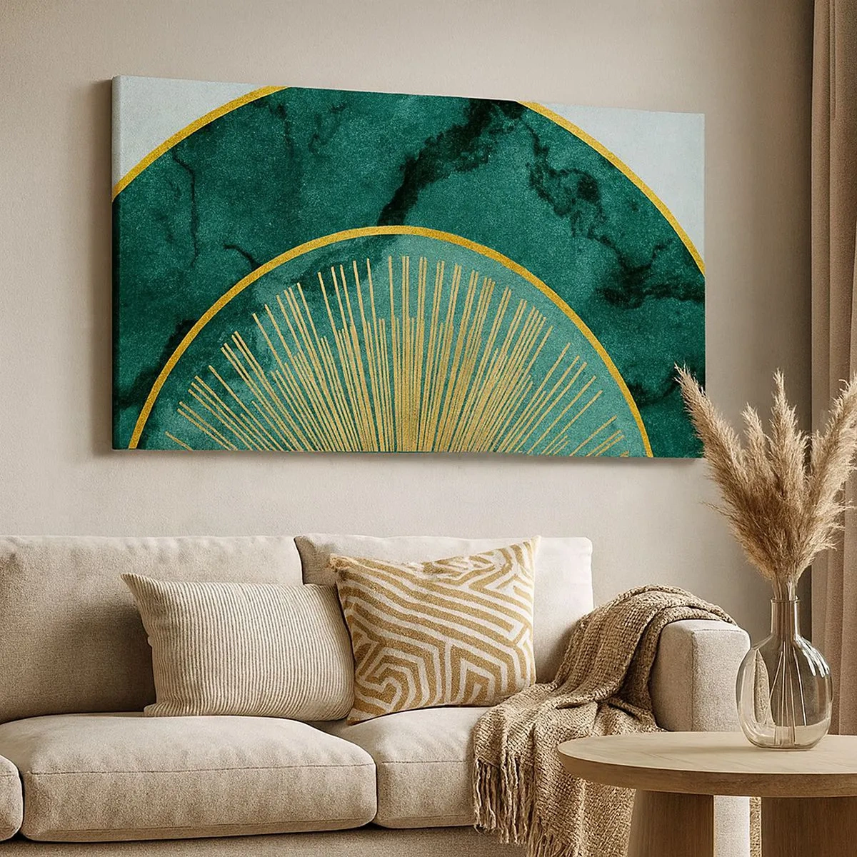 Bild auf Leinwand - Leinwandbild - Anderes Sonnensystem - 100x40 cm