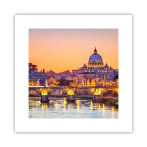 Poster - Sonnenuntergang über der ewigen Stadt - 30x30 cm