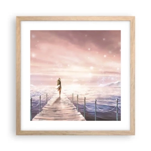 Poster in einem Rahmen aus heller Eiche - Im Licht eines Traums - 40x40 cm