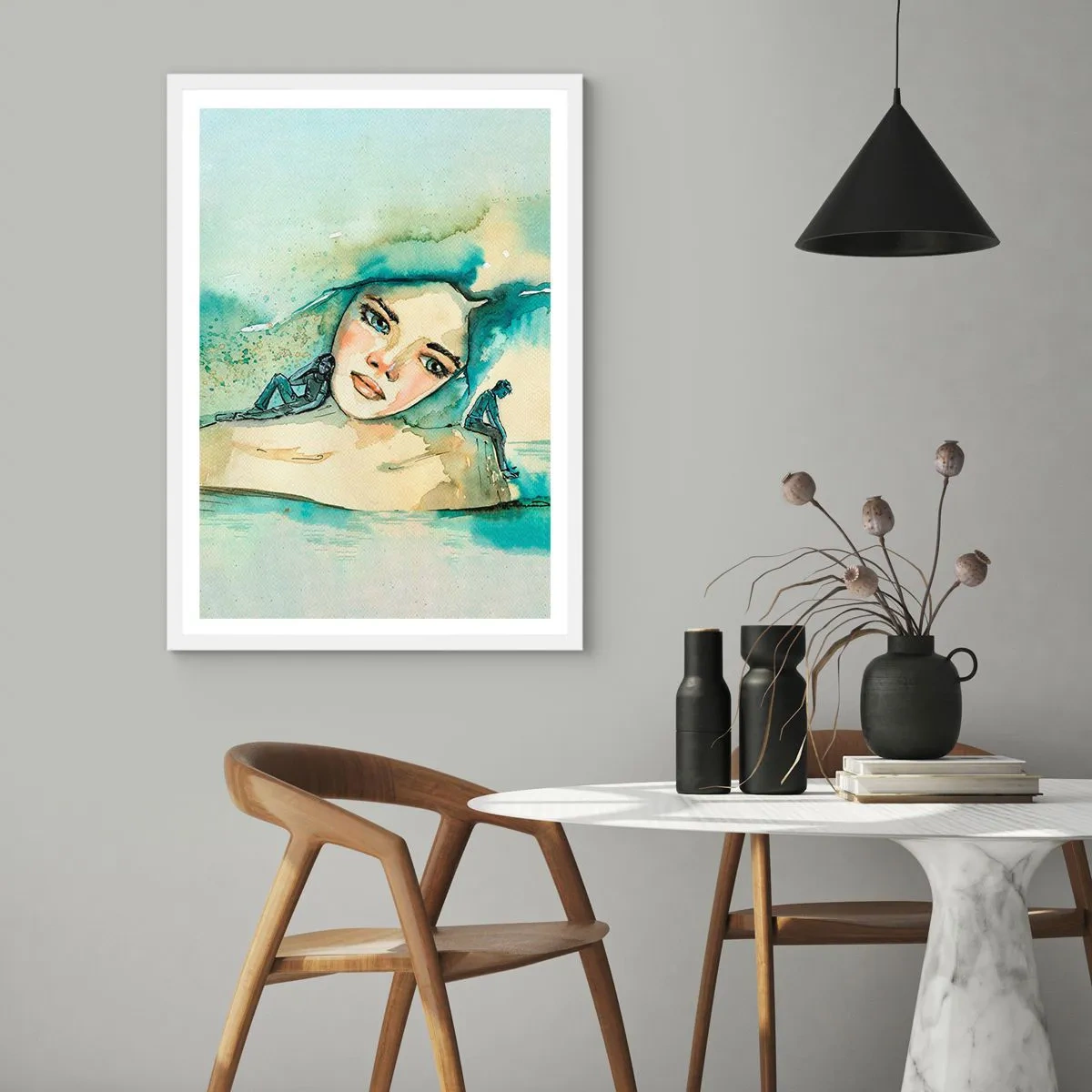 Poster in einem weißen Rahmen - Bin ich blau? - 61x91 cm