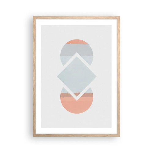 Poster in einem Rahmen aus heller Eiche - Die Situation ist klar - 50x70 cm