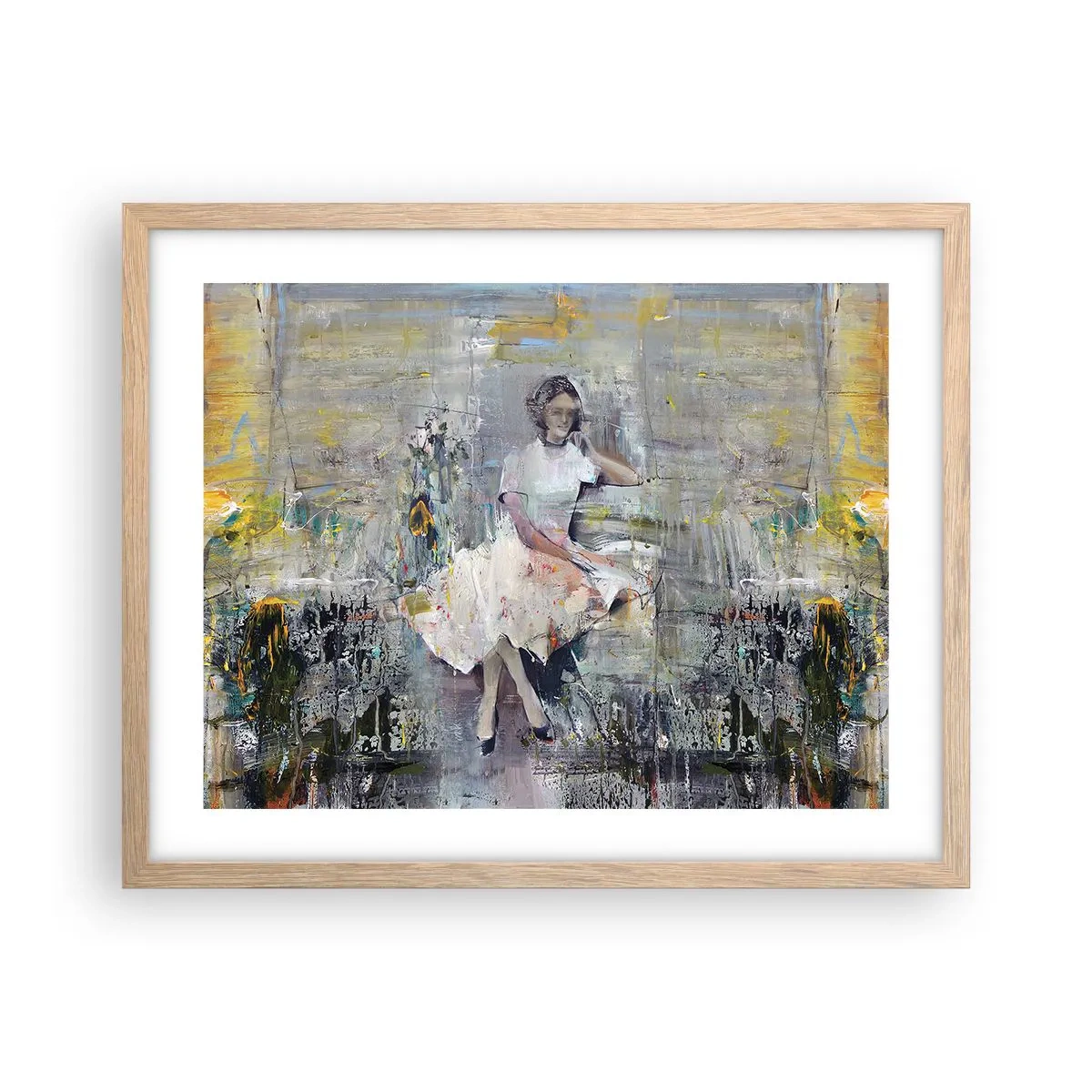 Poster in einem Rahmen aus heller Eiche - Klassisch und modern - 50x40 cm