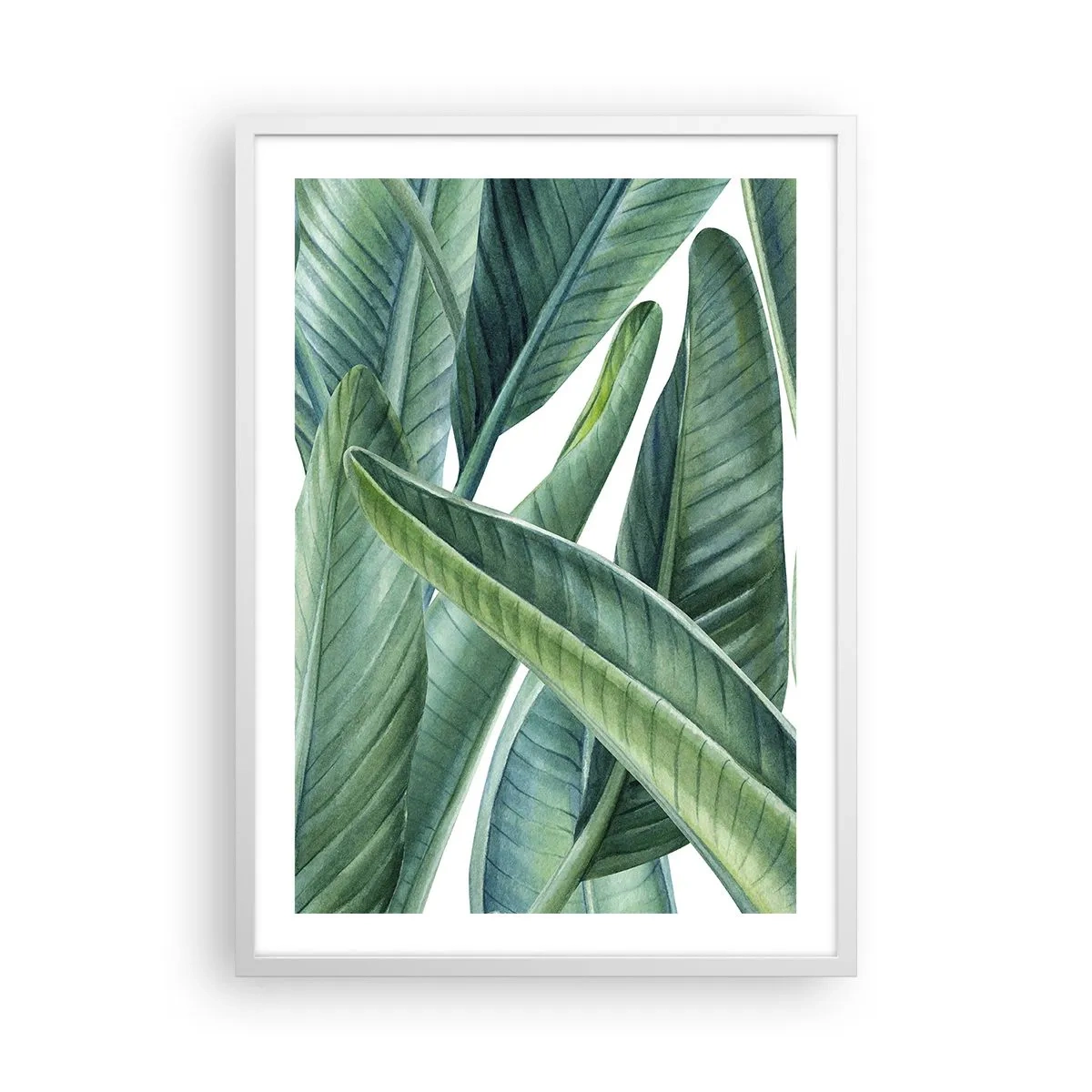 Poster in einem weißen Rahmen - An und für sich Grün - 50x70 cm
