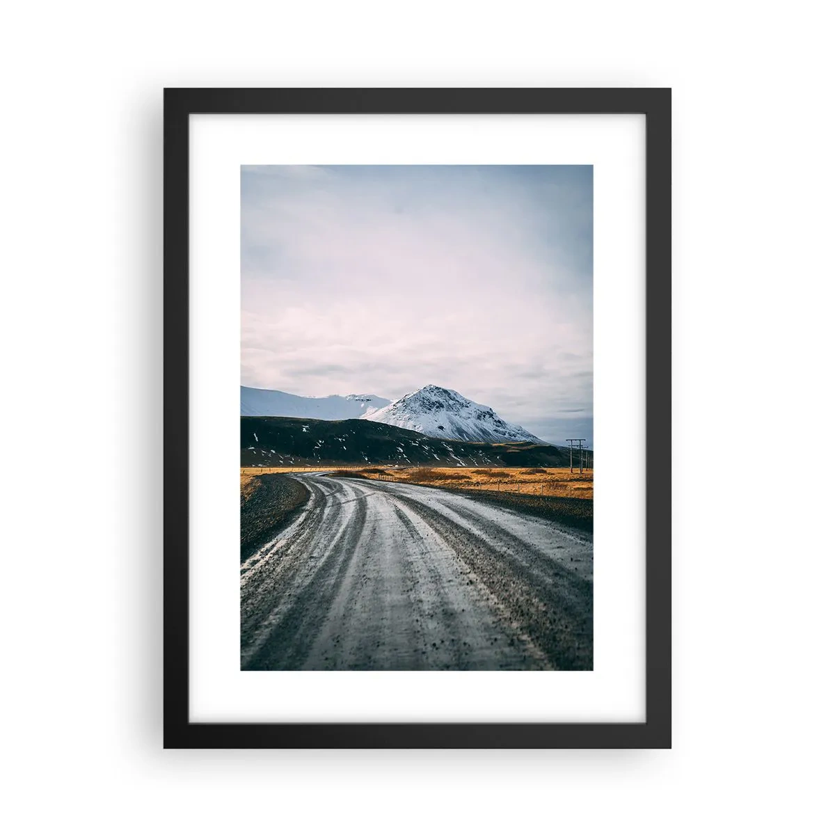 Poster in einem schwarzem Rahmen - Im isländischen Flair - 30x40 cm