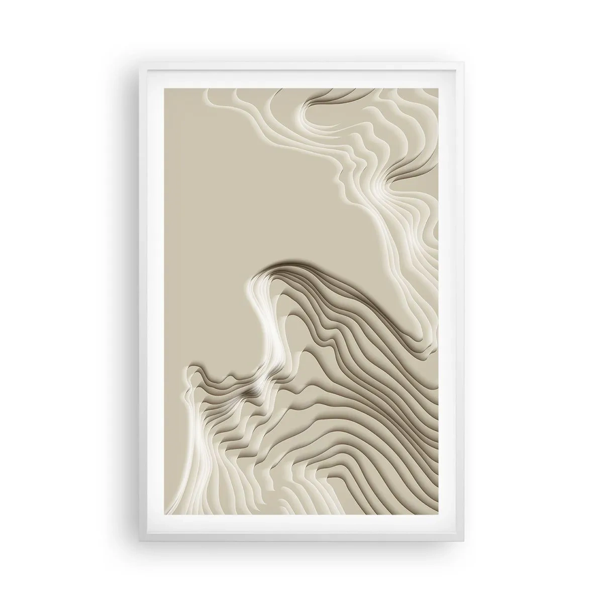 Poster in einem weißen Rahmen - Topographie der Kunst - 61x91 cm