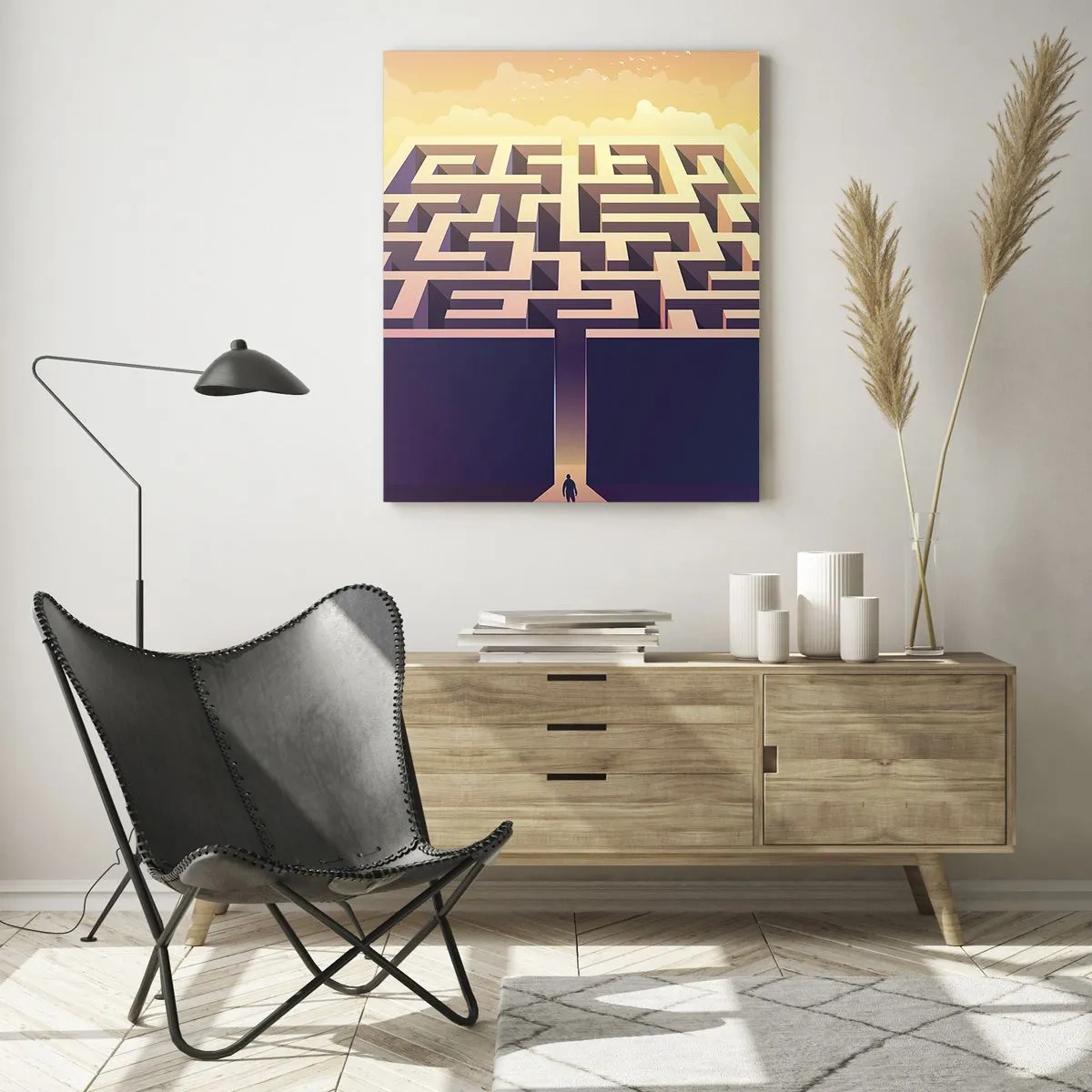 Glasbild - Bild auf glas - Entscheidungszeit - 80x120 cm