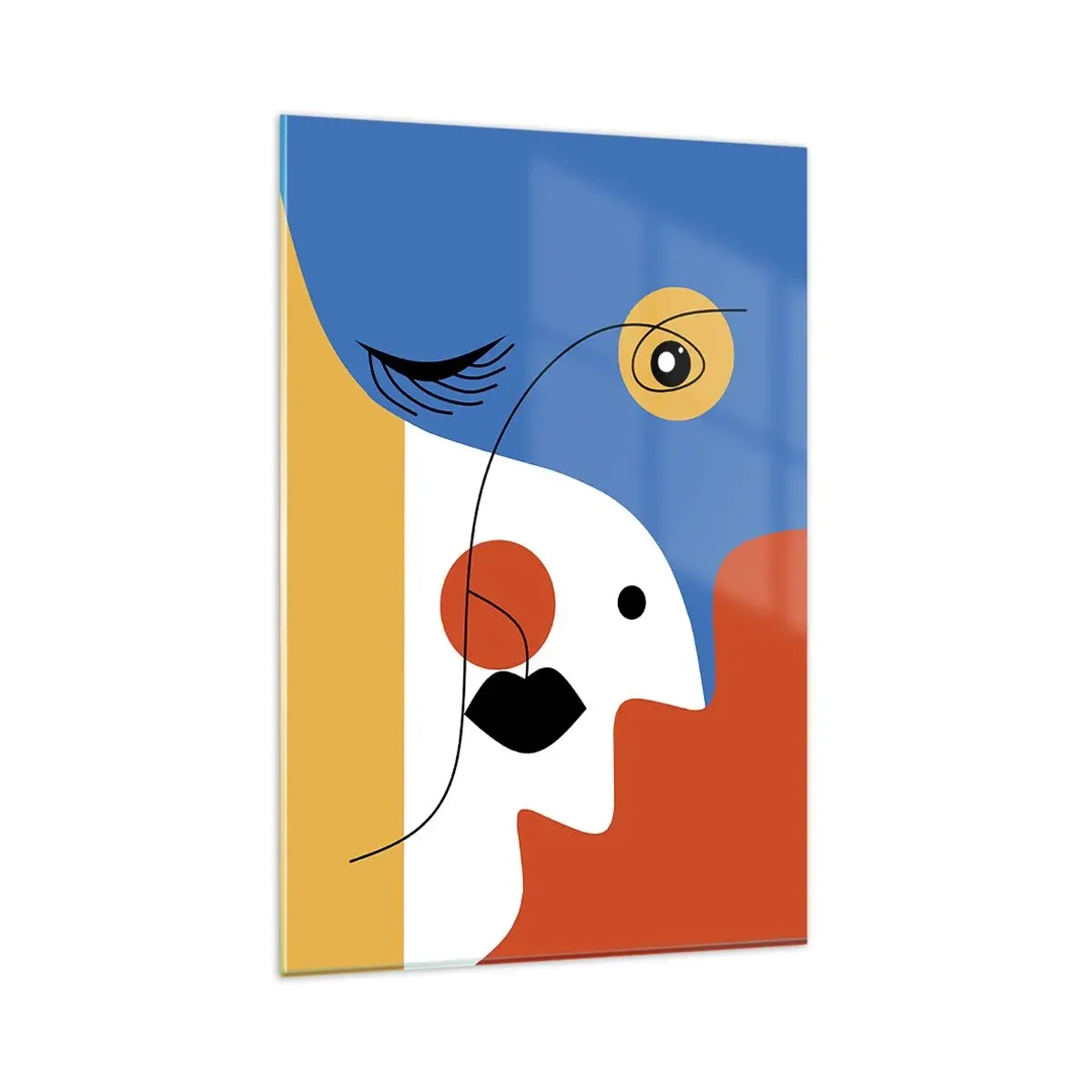 Glasbild - Bild auf glas - Dekonstruiertes Porträt - 80x120 cm