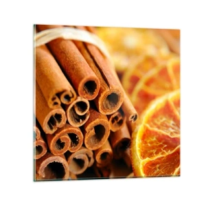 Glasbild - Bild auf glas - Kannst du ihr Aroma riechen? - 40x40 cm