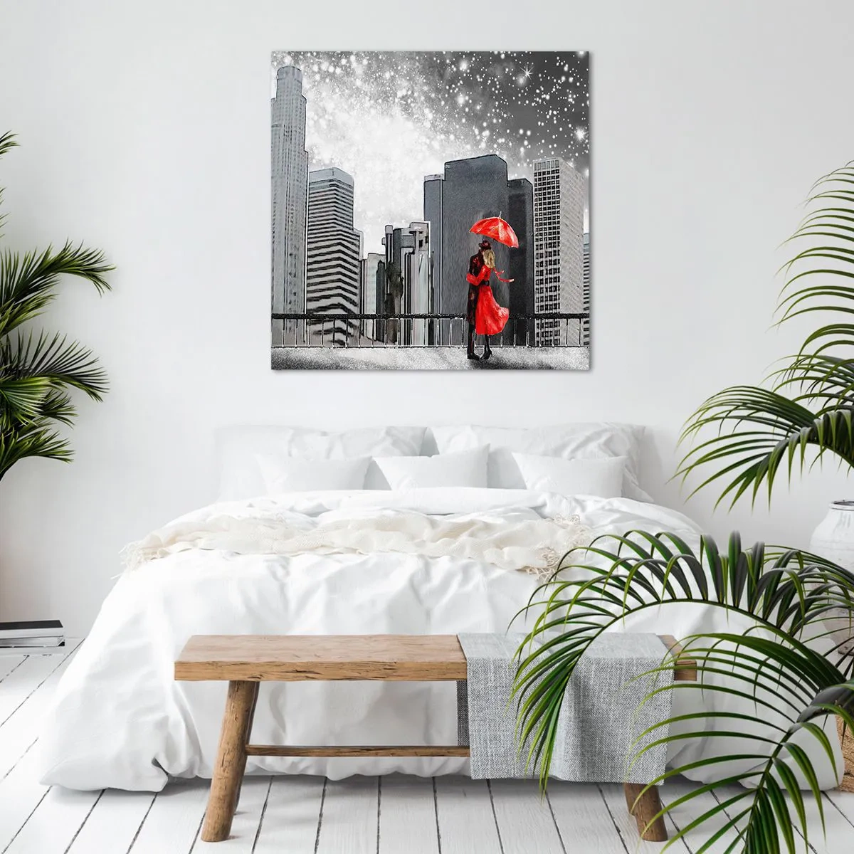 Bild auf Leinwand - Leinwandbild - Der Mensch ist kein Stein - 40x40 cm