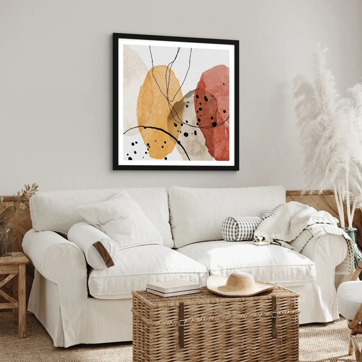 Poster in einem schwarzem Rahmen - Wie leichte, transparente Luft - 40x40 cm