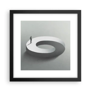 Poster in einem schwarzem Rahmen - Und wie soll man davon klug werden - 30x30 cm