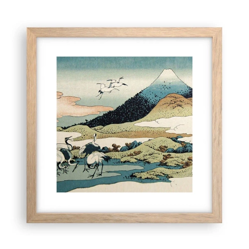 Poster in einem Rahmen aus heller Eiche - Im japanischen Geist - 30x30 cm