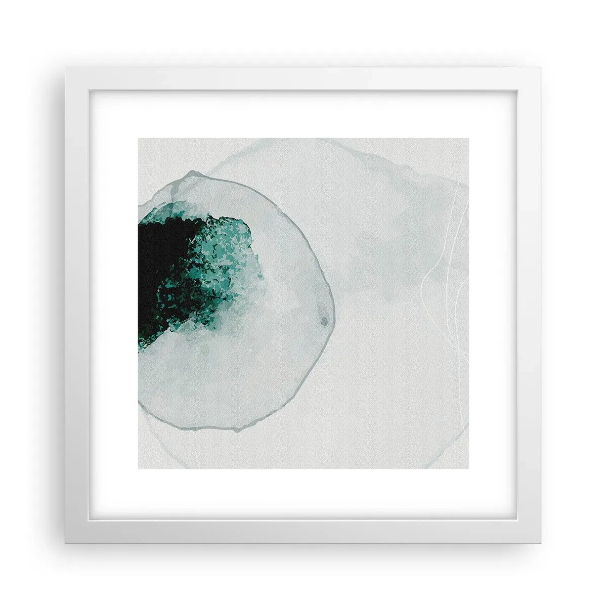 Poster in einem weißen Rahmen - In einem Tropfen Wasser - 30x30 cm