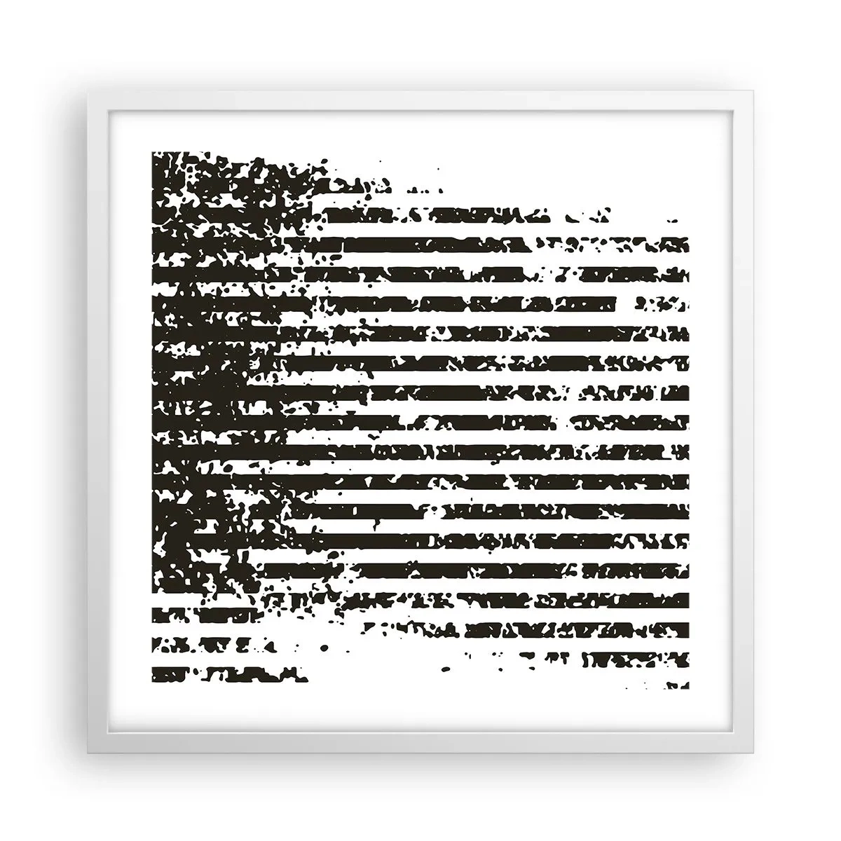 Poster in einem weißen Rahmen - Rhythmus und Rauschen - 50x50 cm