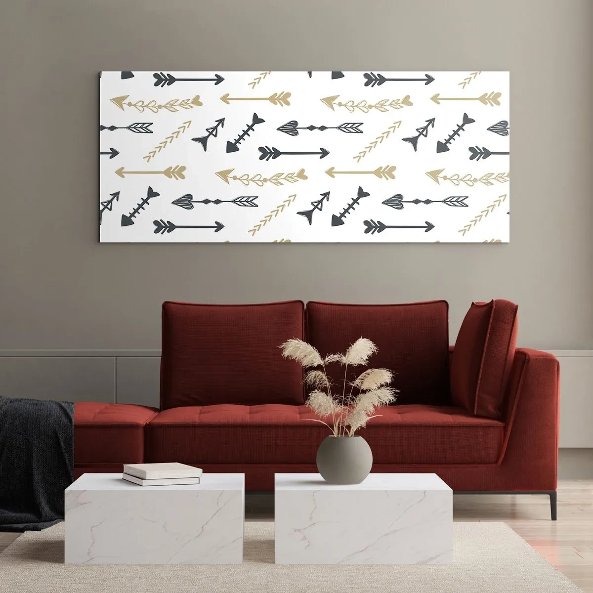 Glasbild - Bild auf glas - Der Traum des Bogenschützen - 90x30 cm