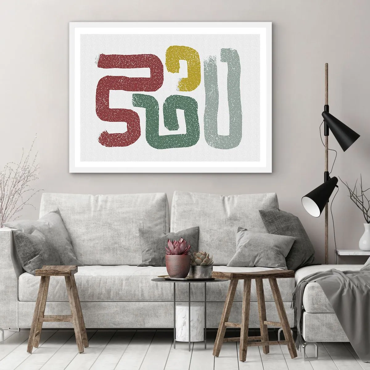 Poster in einem weißen Rahmen - In einer unbekannten Sprache - 50x40 cm