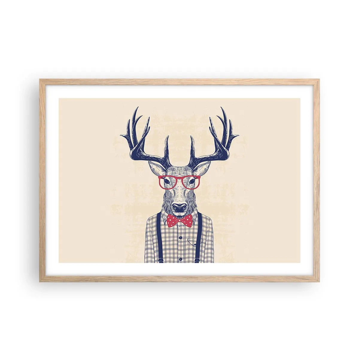 Poster in einem Rahmen aus heller Eiche - Eine lustige Extravaganz - 70x50 cm