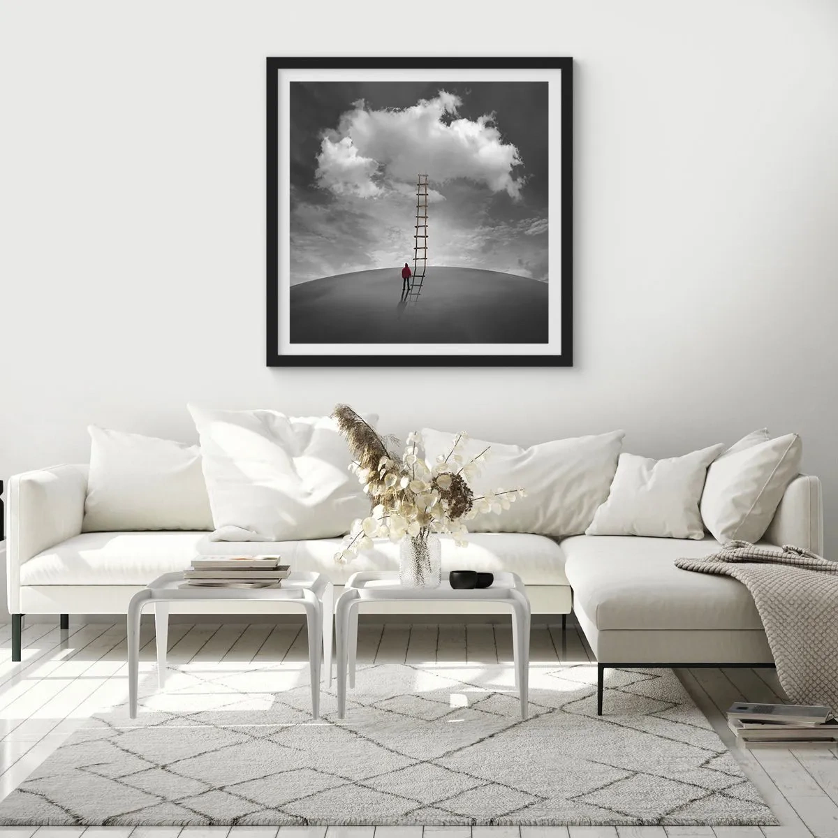 Poster in einem schwarzem Rahmen - Alles ist möglich - 50x50 cm