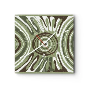 Wanduhr - Glasuhr - Explosion von Emotionen - 40x40 cm