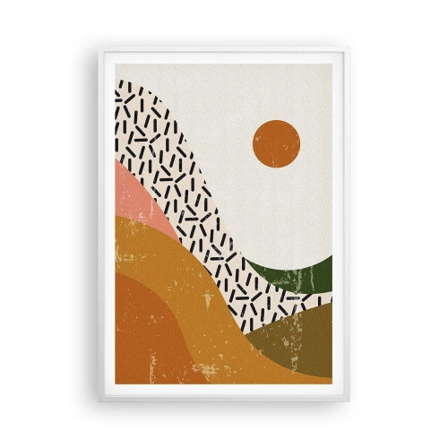 Poster in einem weißen Rahmen - Solare Abstraktion - 70x100 cm