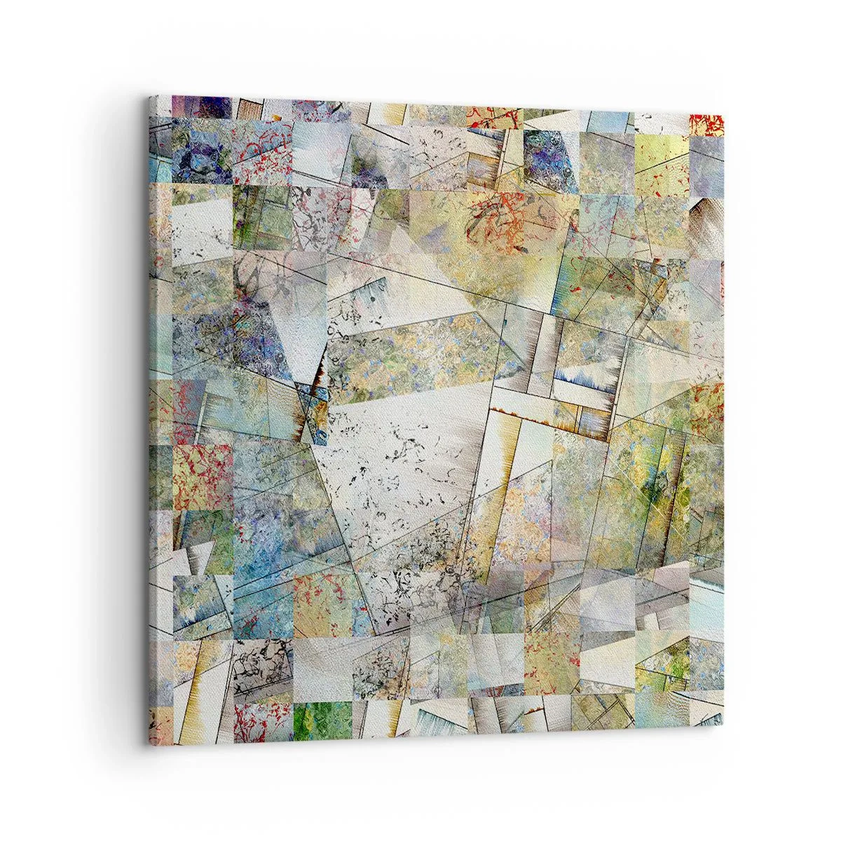 Bild auf Leinwand - Leinwandbild - Geometrische Mischung - 60x60 cm
