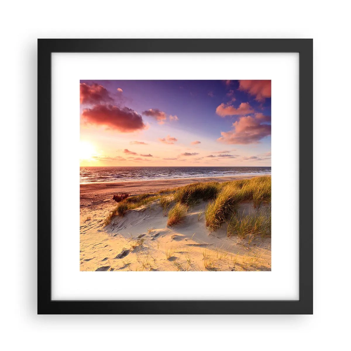 Poster in einem schwarzem Rahmen - Die Luft riecht schon im Sommer - 30x30 cm