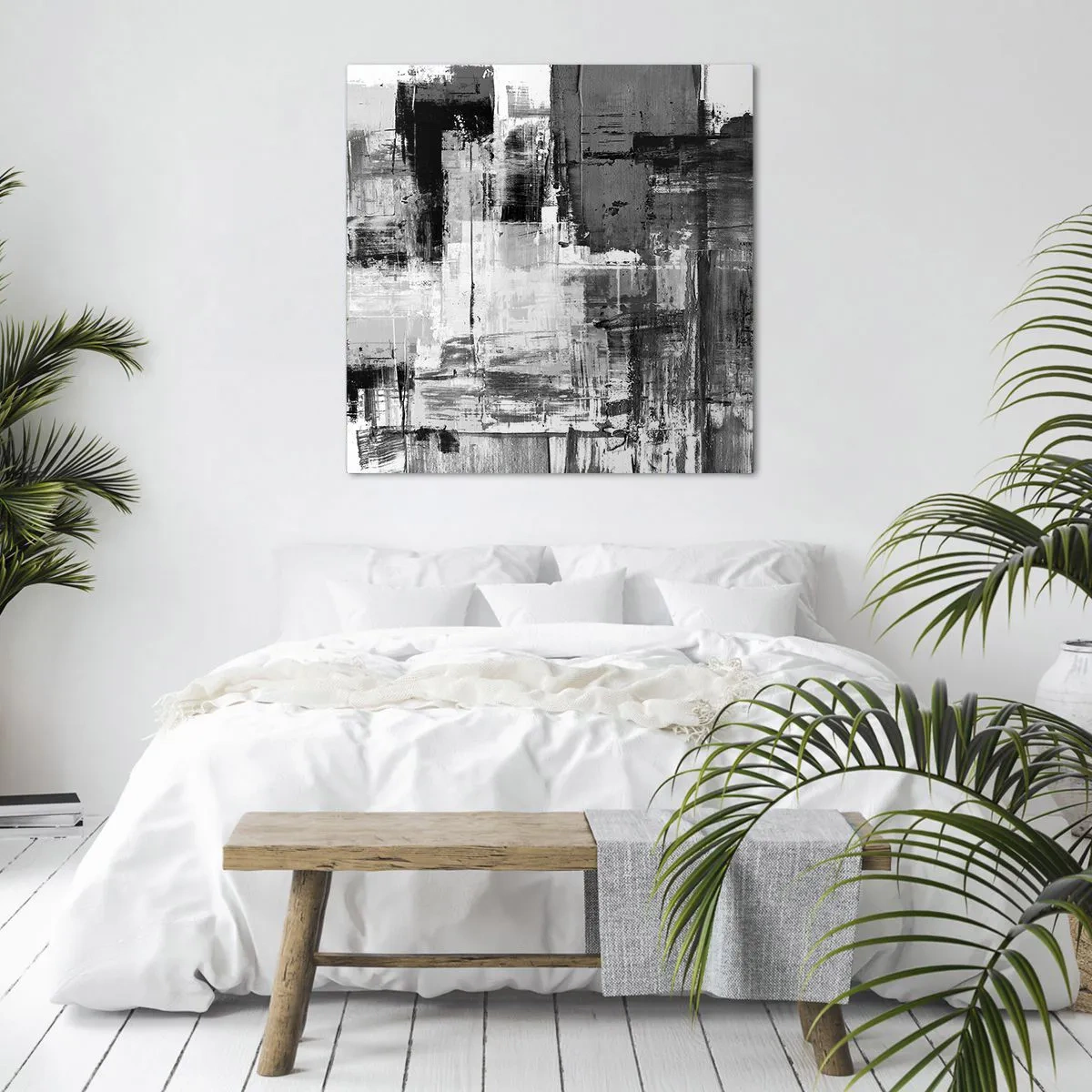 Bild auf Leinwand - Leinwandbild - Wunderschönes Grau - 60x60 cm