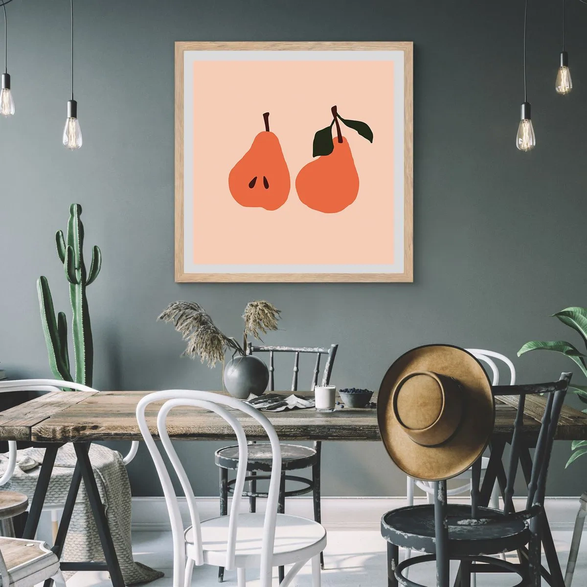 Poster in einem Rahmen aus heller Eiche - Pure Süße - 40x40 cm