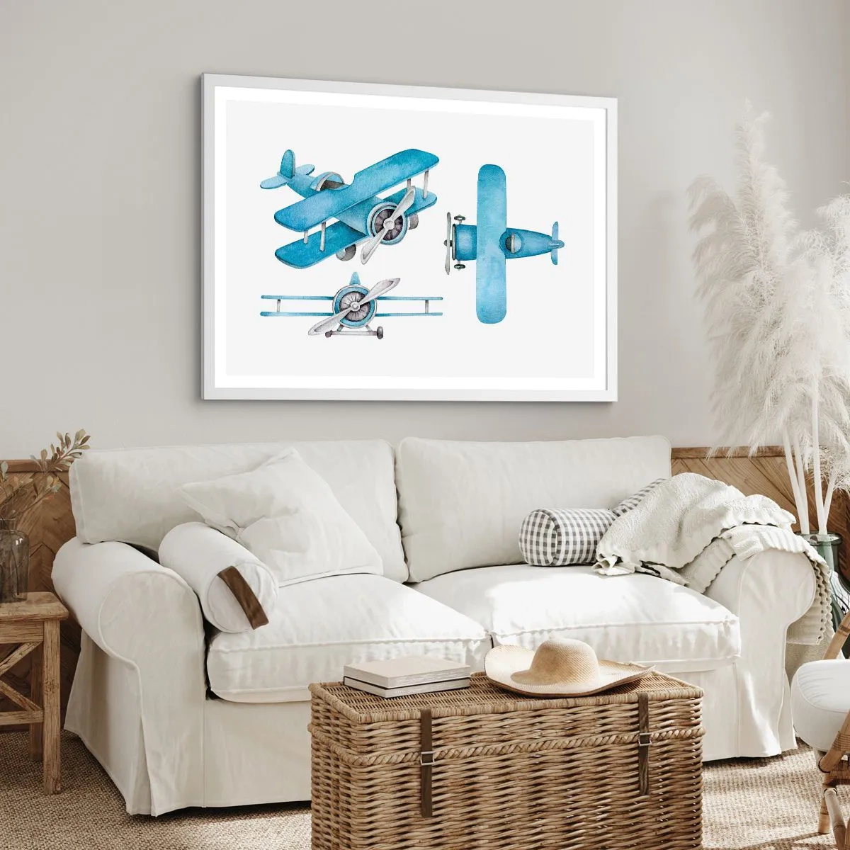 Poster in einem weißen Rahmen - Geboren um zu gewinnen - 91x61 cm