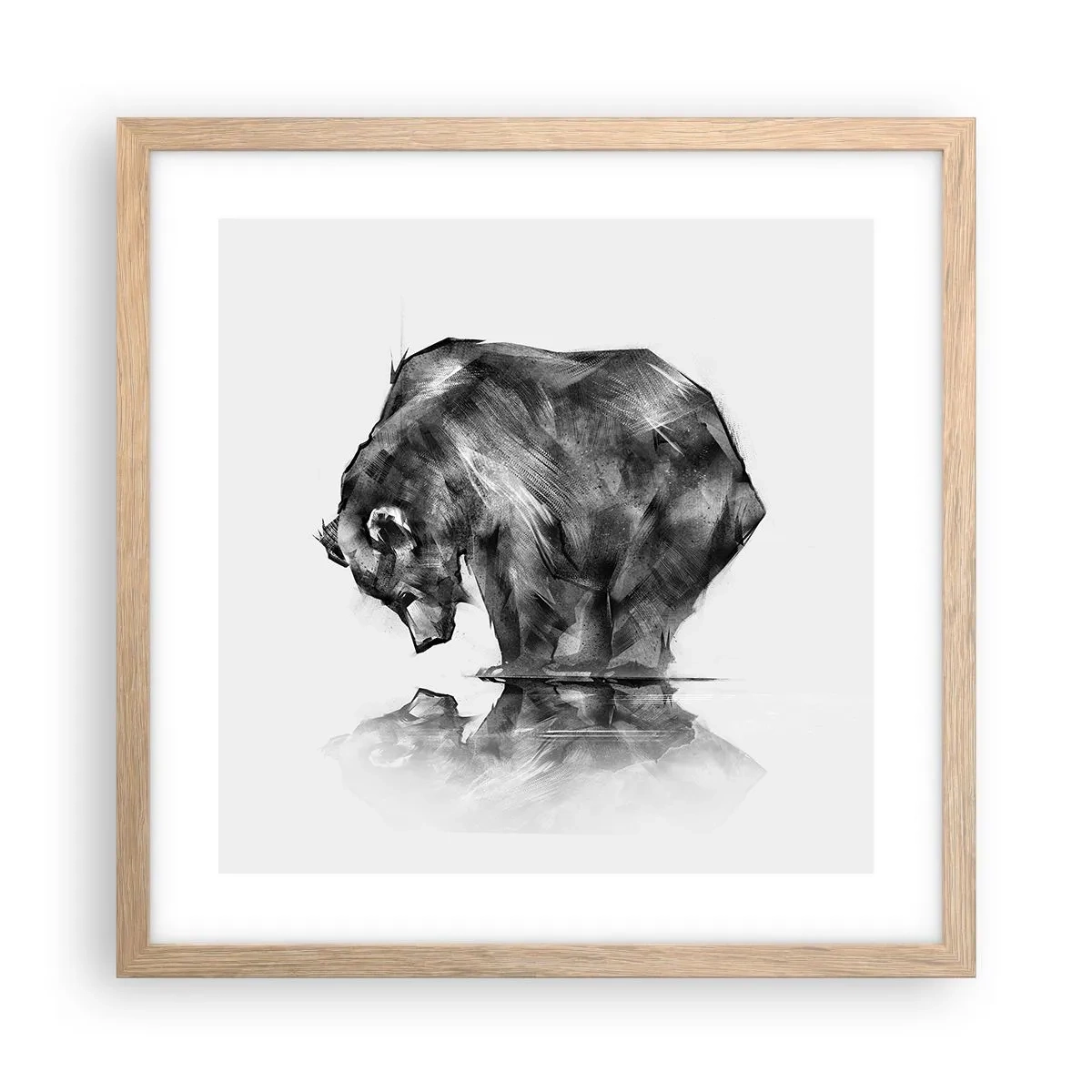 Poster in einem Rahmen aus heller Eiche - Schön, jemanden in der Nähe zu sehen - 40x40 cm