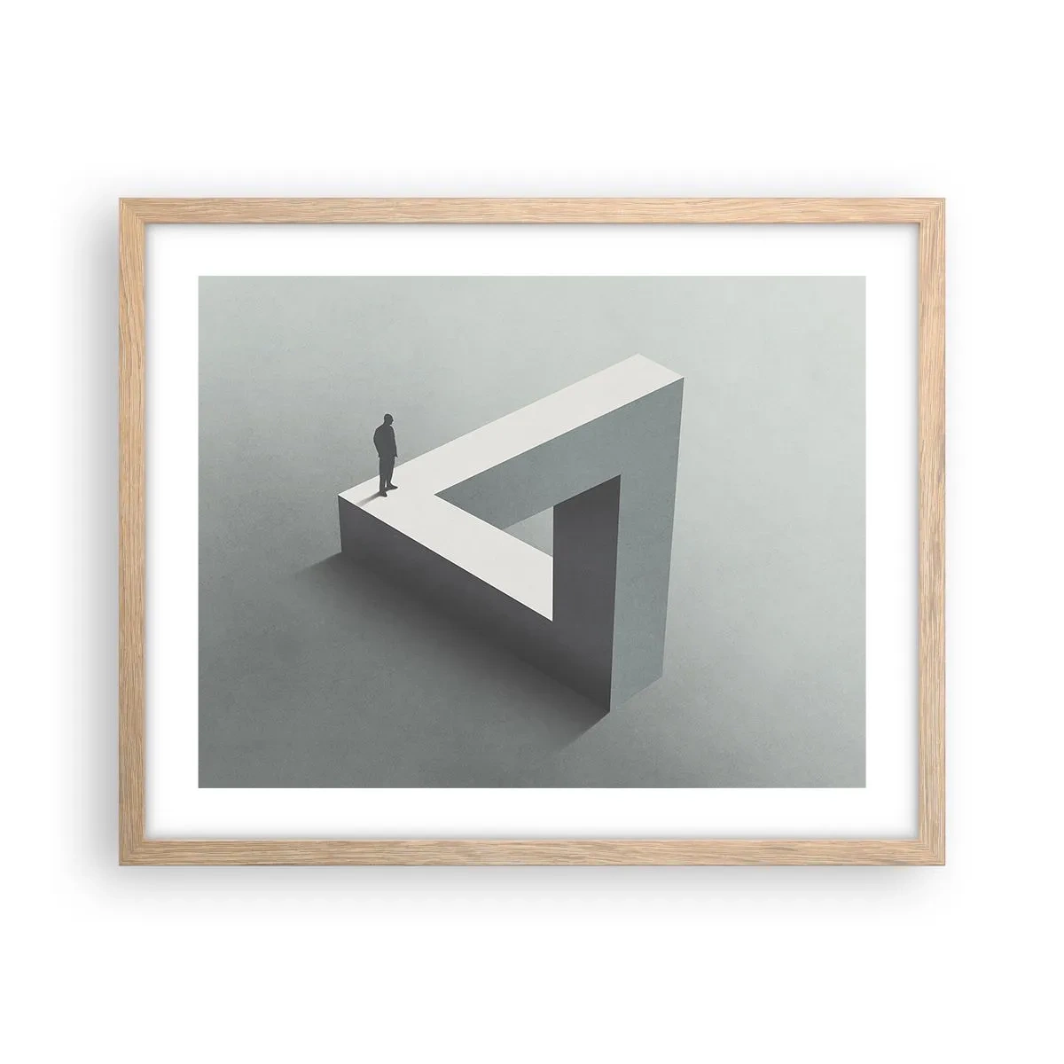 Poster in einem Rahmen aus heller Eiche - Es ist also doch möglich - 50x40 cm