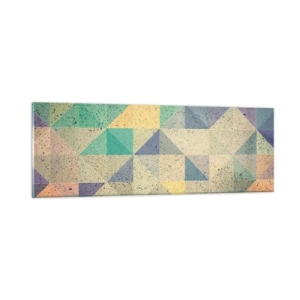 Glasbild - Bild auf glas - Republik der Dreiecke - 90x30 cm