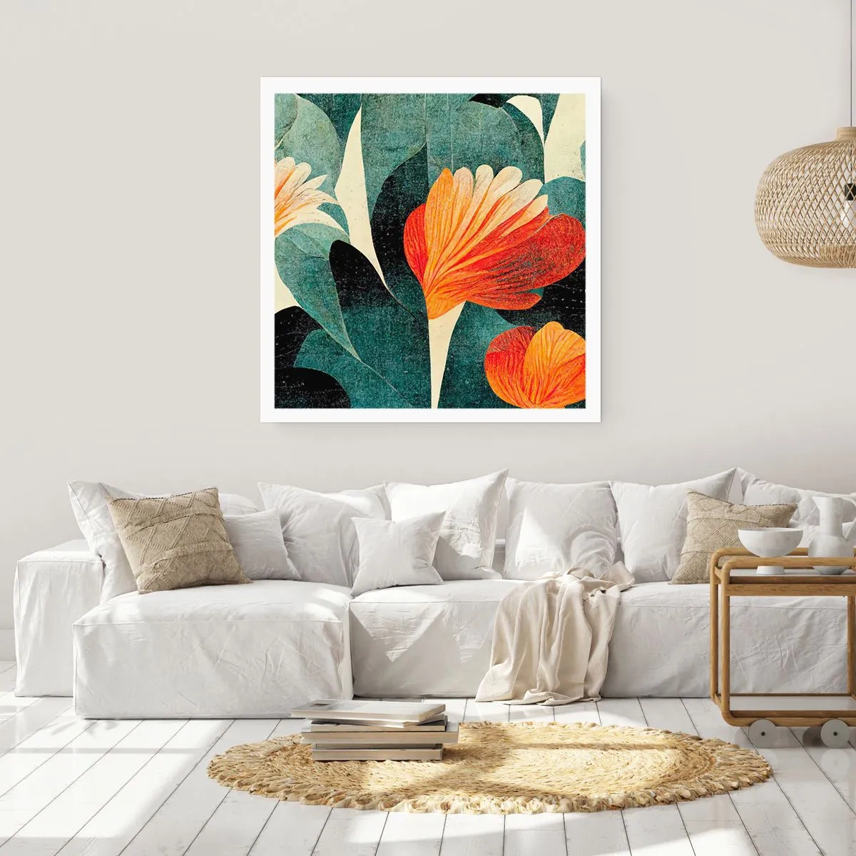 Poster - Hitze der Tropen und Kühle des Grüns - 60x60 cm