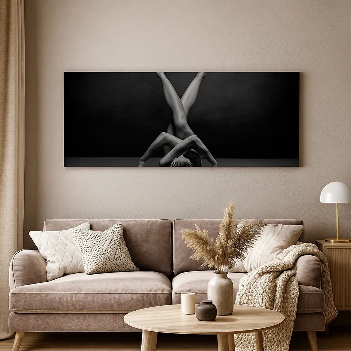 Bild auf Leinwand - Leinwandbild - Die Geometrie der Nacktheit - 30x30 cm