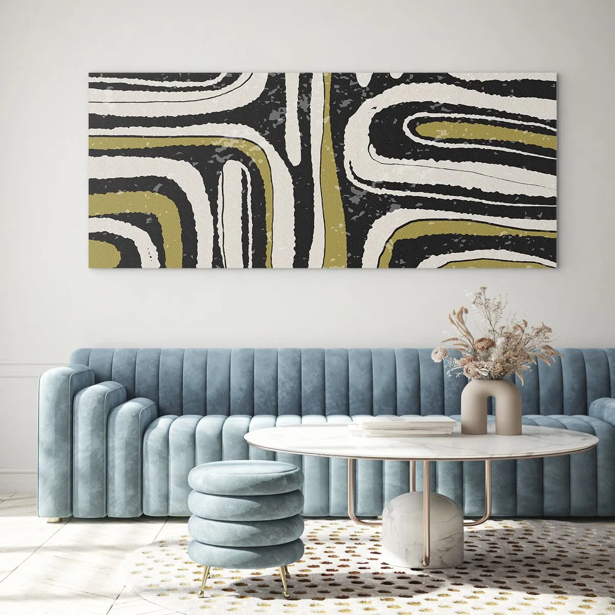 Glasbild - Bild auf glas - Komposition: Straßen und Gassen - 100x40 cm