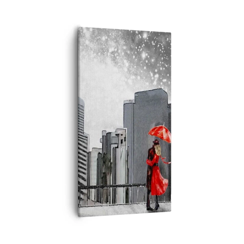 Bild auf Leinwand - Leinwandbild - Der Mensch ist kein Stein - 55x100 cm