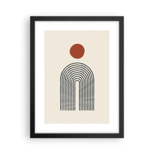 Poster in einem schwarzem Rahmen - Magnetismus von Formen und Farben - 30x40 cm