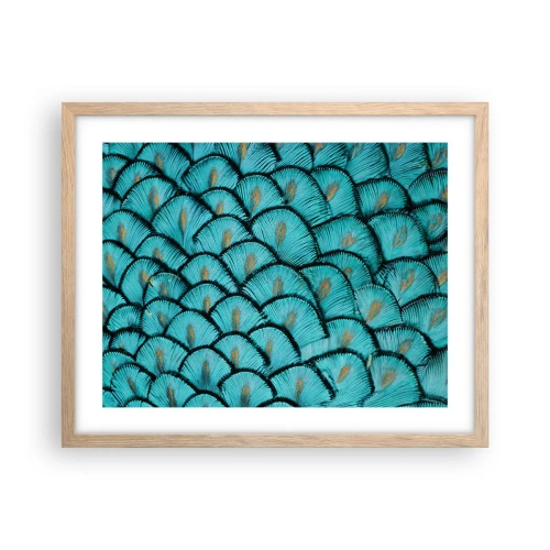 Poster in einem Rahmen aus heller Eiche - Große Federgala - 50x40 cm