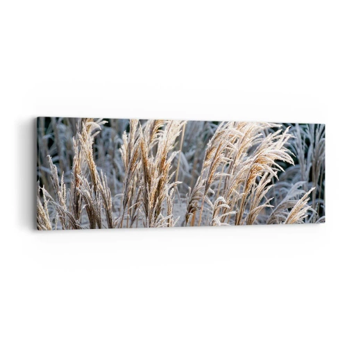 Bild auf Leinwand - Leinwandbild - Gekleidet mit Frost - 90x30 cm