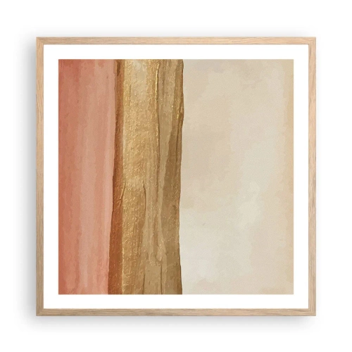 Poster in einem Rahmen aus heller Eiche - Vertikale Komposition - 60x60 cm