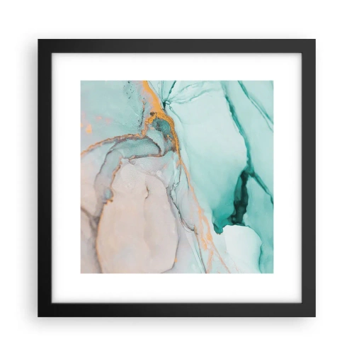 Poster in einem schwarzem Rahmen - Ein Tanz der Formen und Farben - 30x30 cm