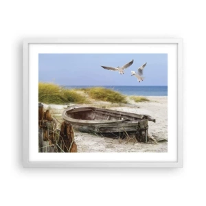 Poster in einem weißen Rahmen - In Wind gebadet - 50x40 cm