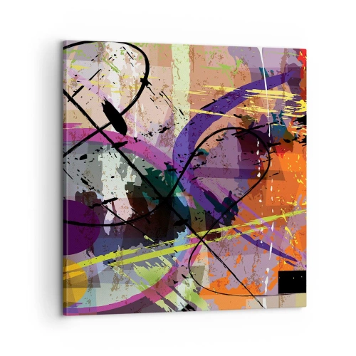 Bild auf Leinwand - Leinwandbild - Du kannst geradeaus oder umhergehen - 60x60 cm