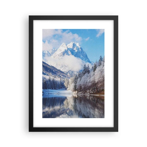 Poster in einem schwarzem Rahmen - Schneefang - 30x40 cm