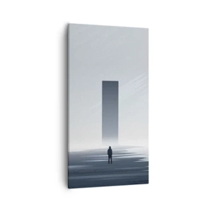 Bild auf Leinwand - Leinwandbild - Chance oder Bedrohung? - 55x100 cm