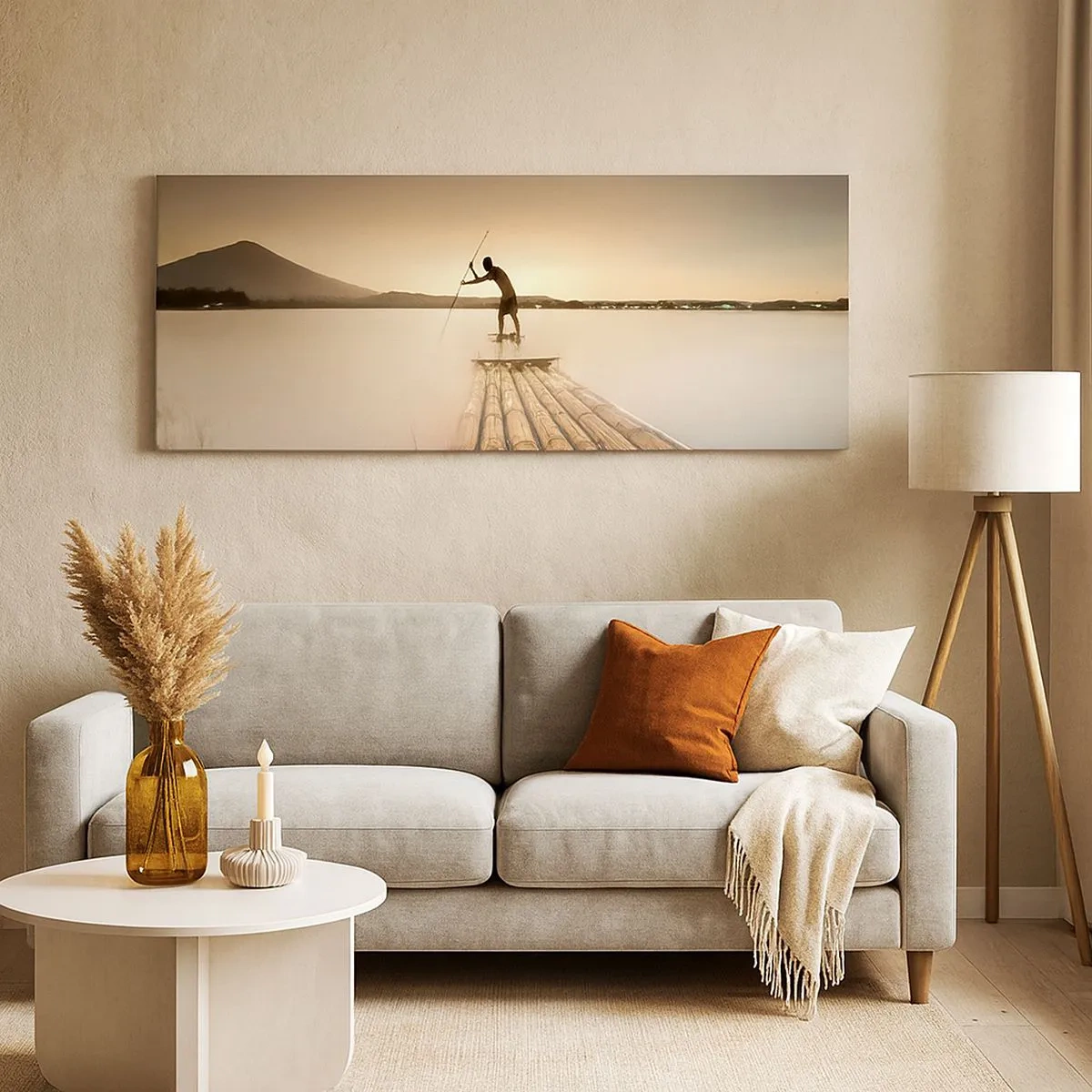 Bild auf Leinwand - Leinwandbild - Vor dem schlafen gehen - 100x40 cm