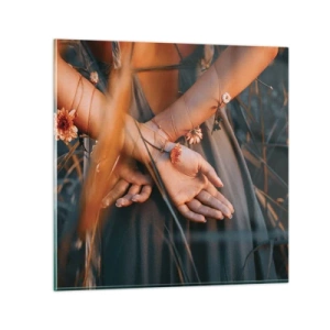 Glasbild - Bild auf glas - Verbunden mit der Natur - 60x60 cm