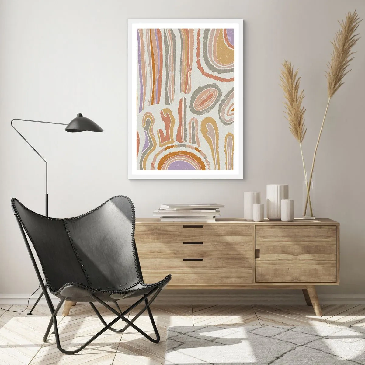 Poster in einem weißen Rahmen - Bunte Querschnitte - 30x40 cm