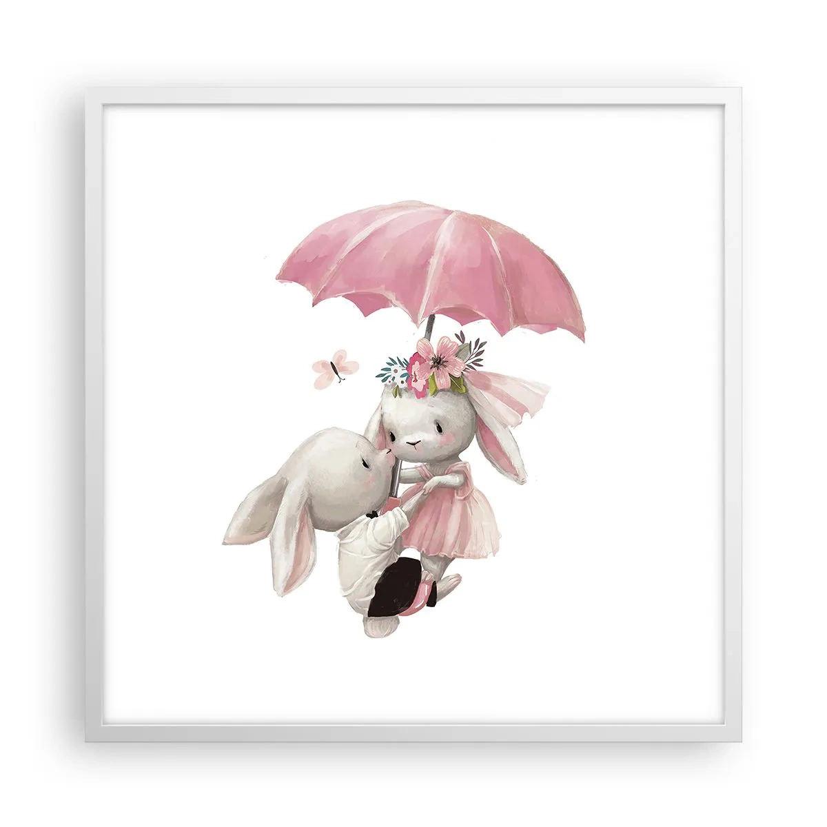 Poster in einem weißen Rahmen - Das ist eben Liebe - 60x60 cm